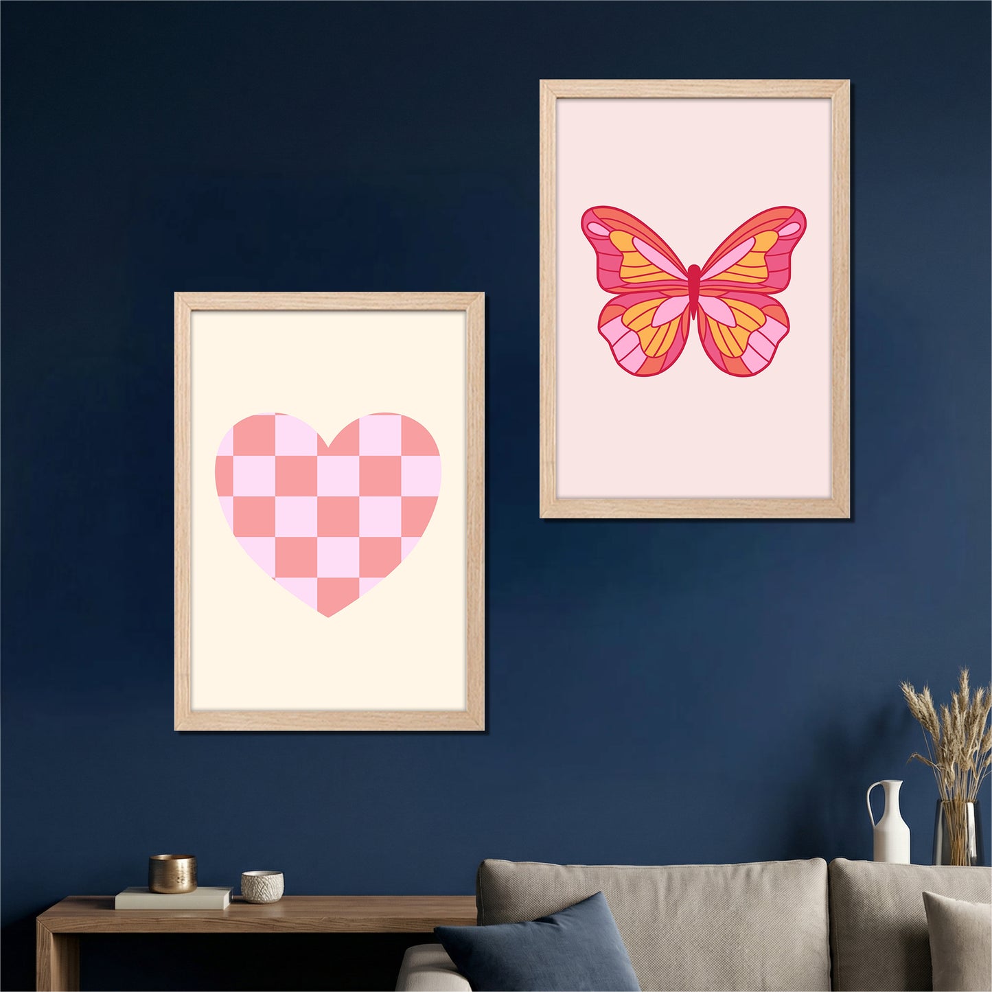 Heart & Butterfly Framed Set