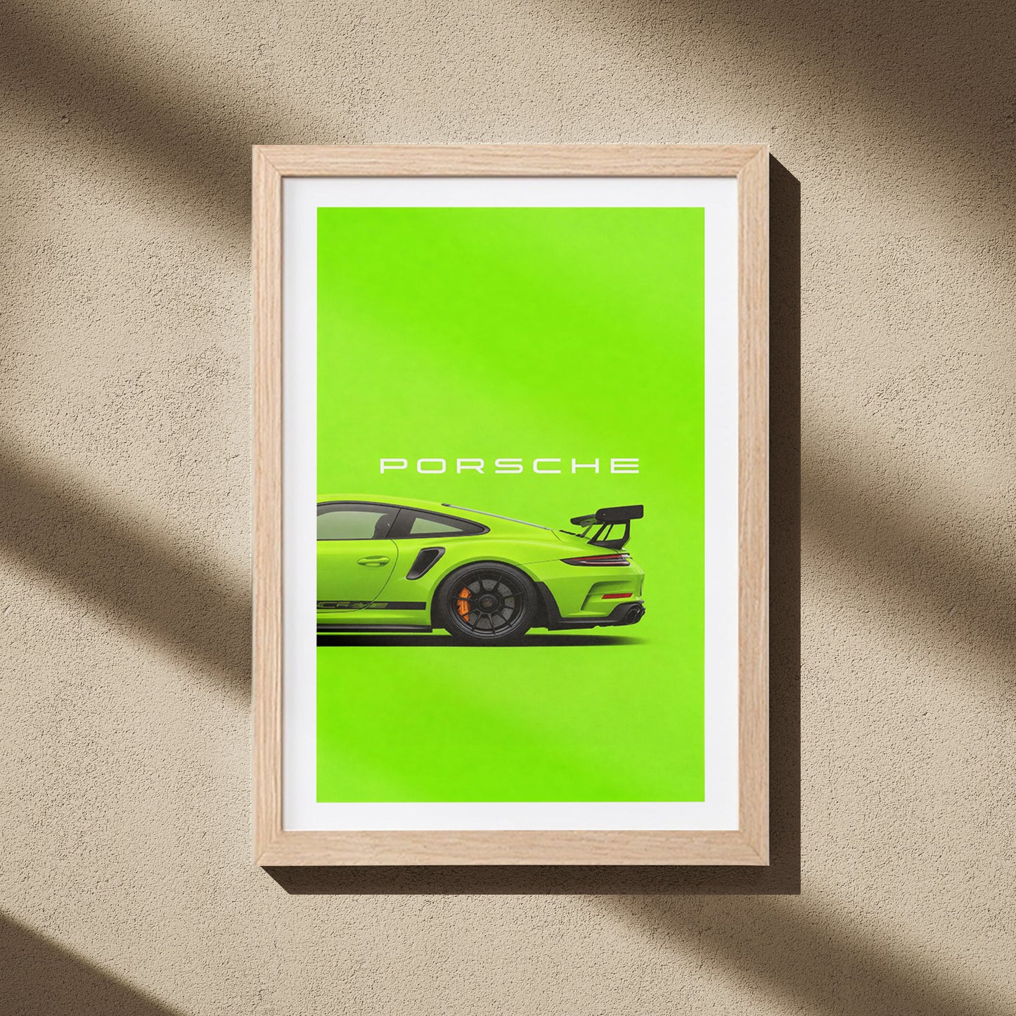 Porsche GT3 RS Green Wall Frame