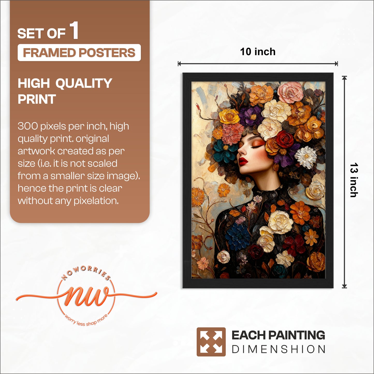Floral Muse Portrait Poster