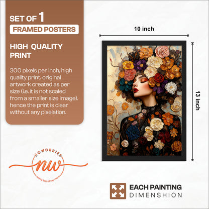 Floral Muse Portrait Poster