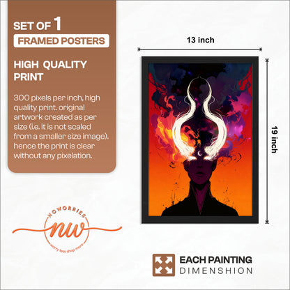Mystic Horned Figure Wall Art
