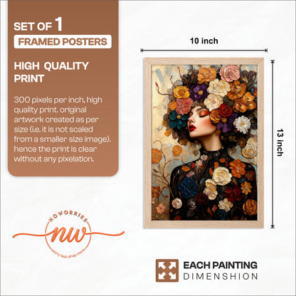 Floral Muse Portrait Poster