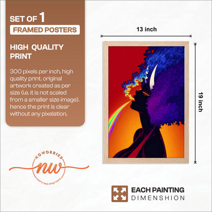 Psychedelic Rainbow Woman Poster