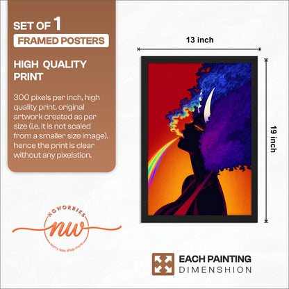 Psychedelic Rainbow Woman Poster