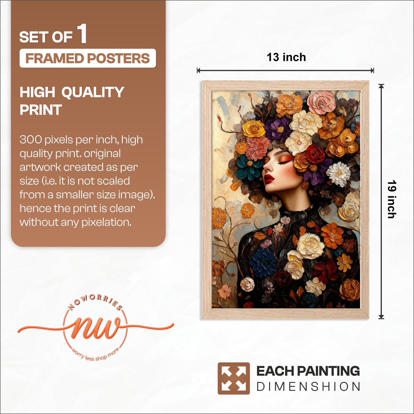 Floral Muse Portrait Poster