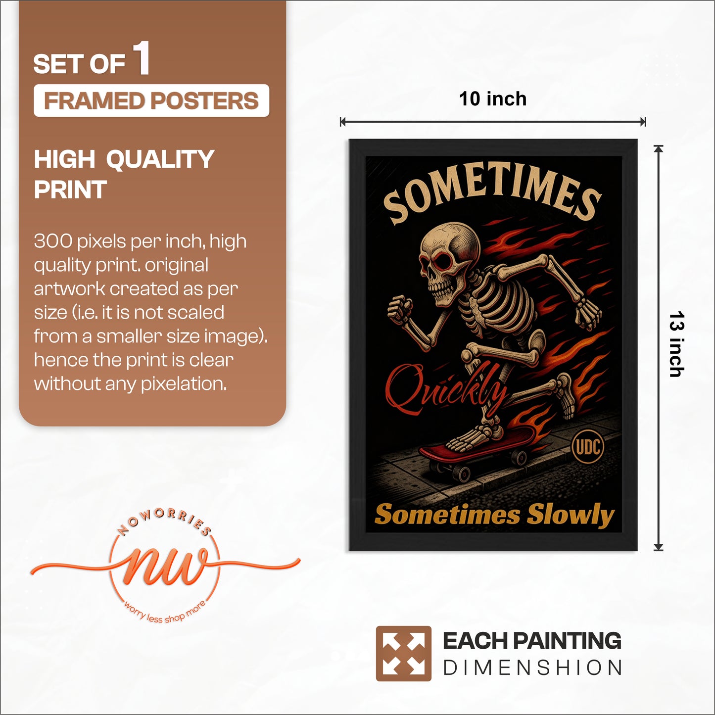 Sometimes Quickly Skeleton Art Print