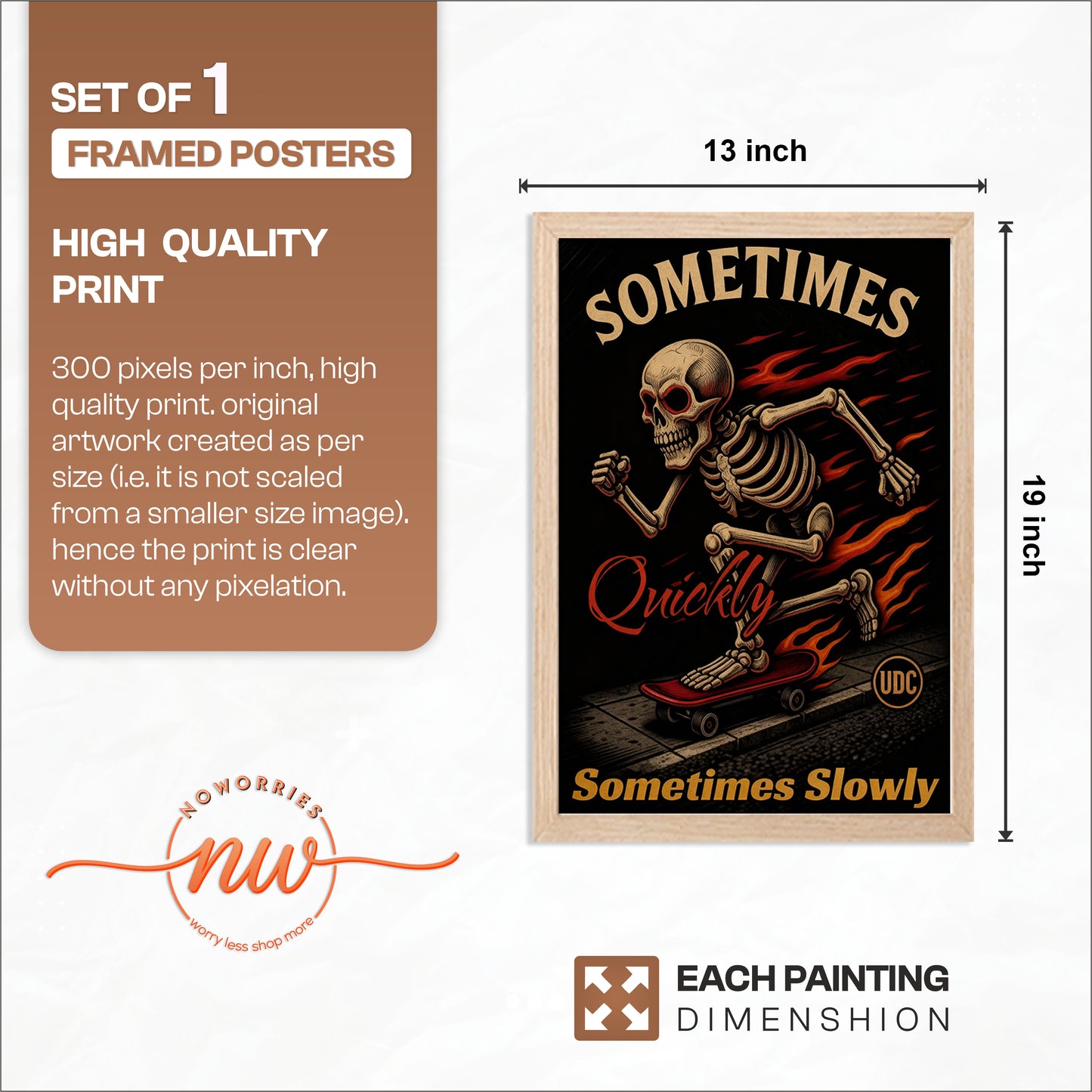 Sometimes Quickly Skeleton Art Print