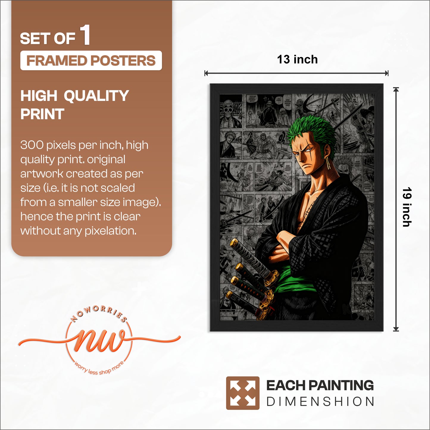 Zoro Anime Wall Poster
