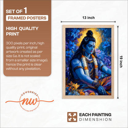 Meditative Lord Shiva Wall Art