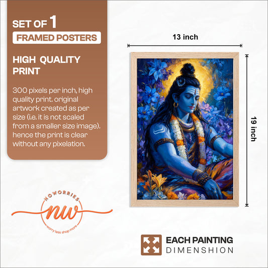Meditative Lord Shiva Wall Art