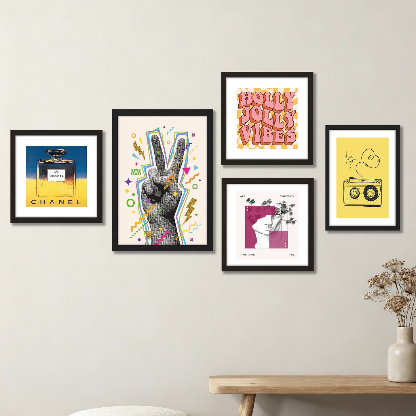 Pop Culture Wall Decor Set of 5