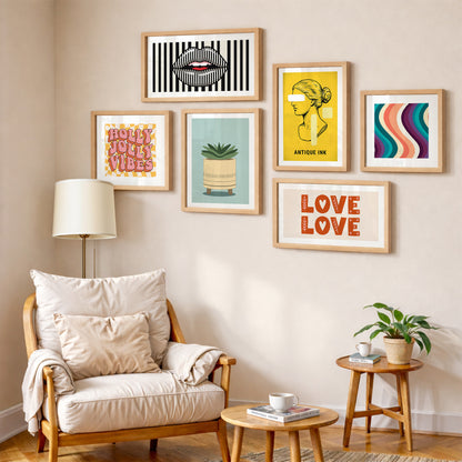 Retro Gallery Wall Set of 6