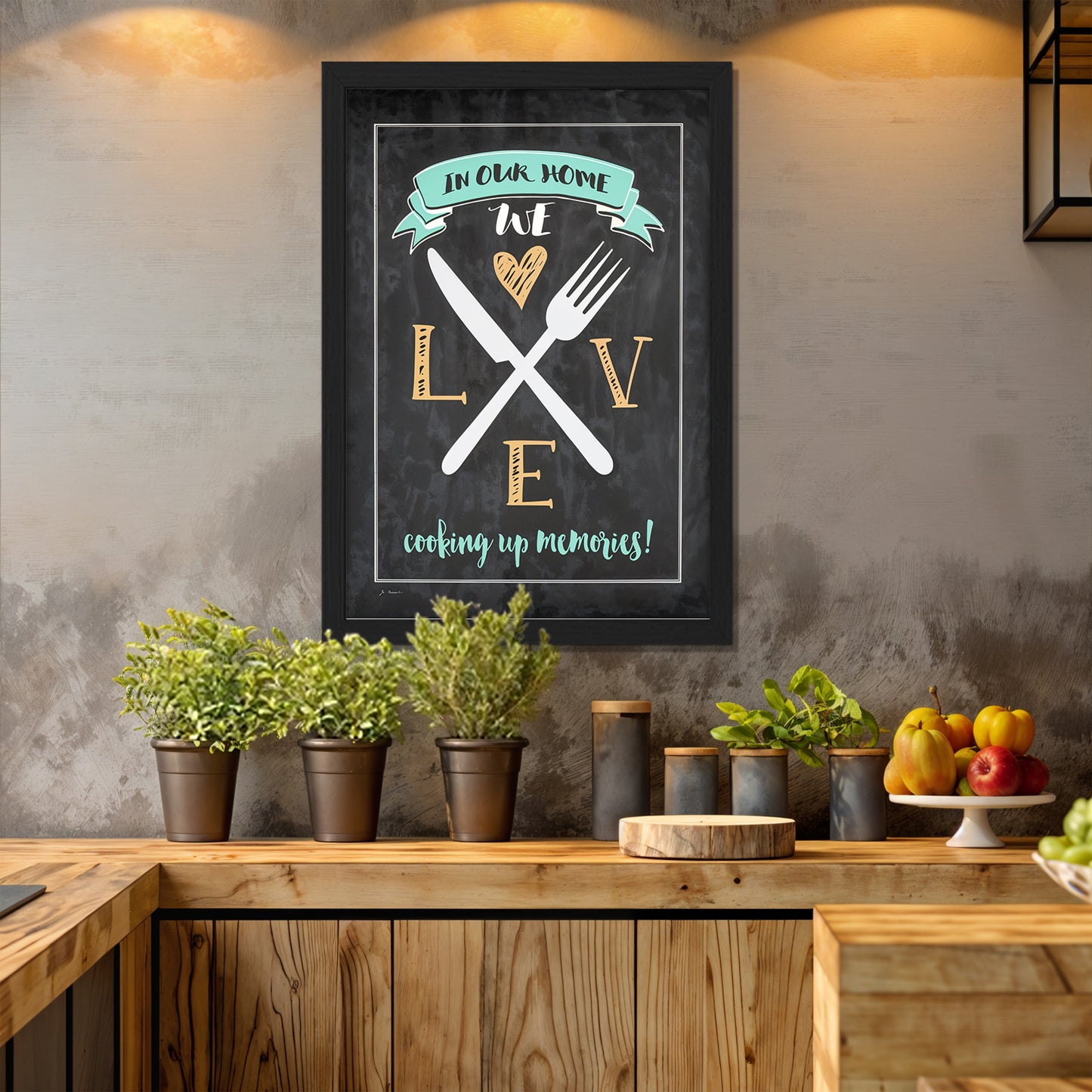 Kitchen Love Wall Frame