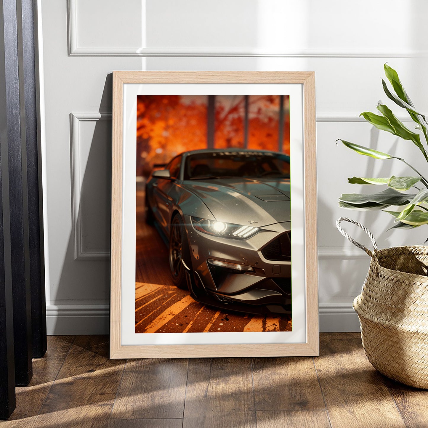 Mustang Close-Up Wall Frame
