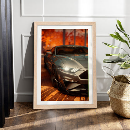 Mustang Close-Up Wall Frame