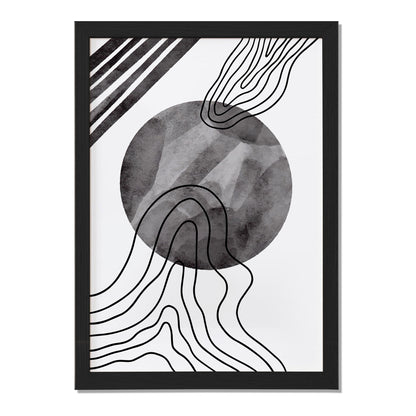Monochrome Abstract Flow Wall Art