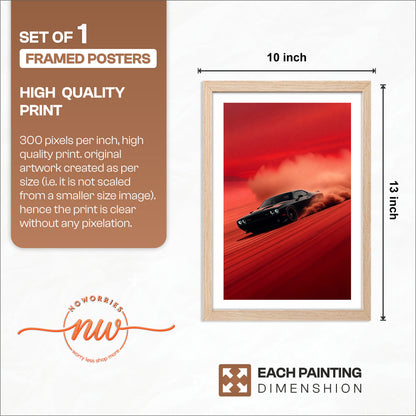Dodge Challenger Red Drift Wall Frame