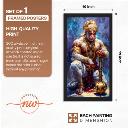 Divine Hanuman Wall Frame