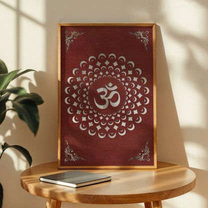 Om Sacred Symbol Framed Poster Set of 1
