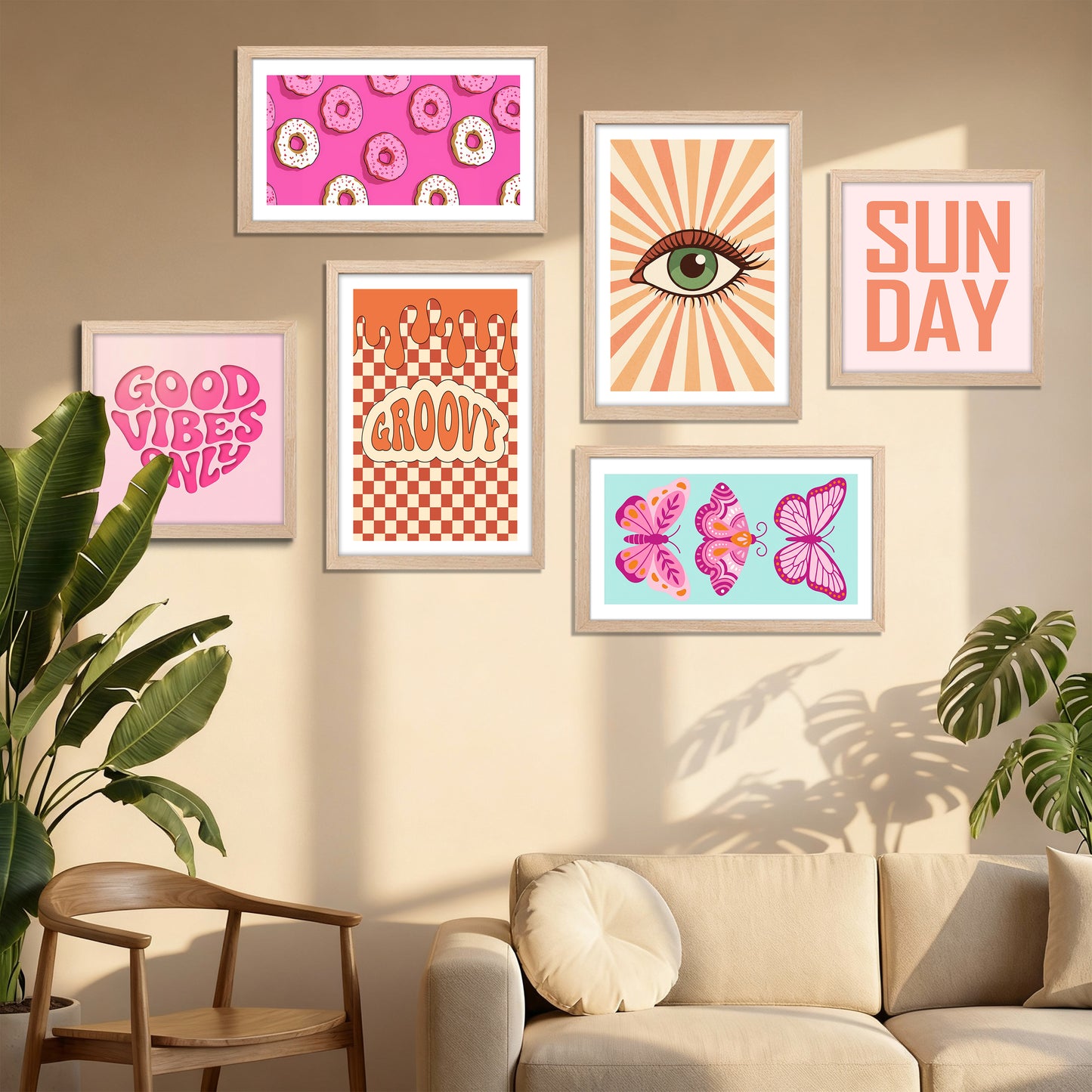 Sun Day Wall Art Set of 6