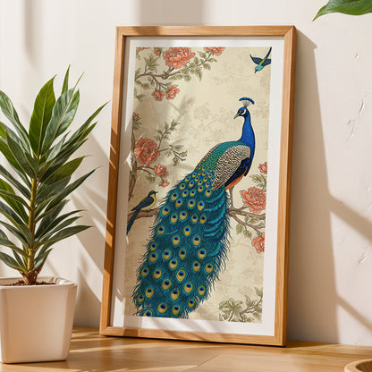 Elegant Peacock Art Frame
