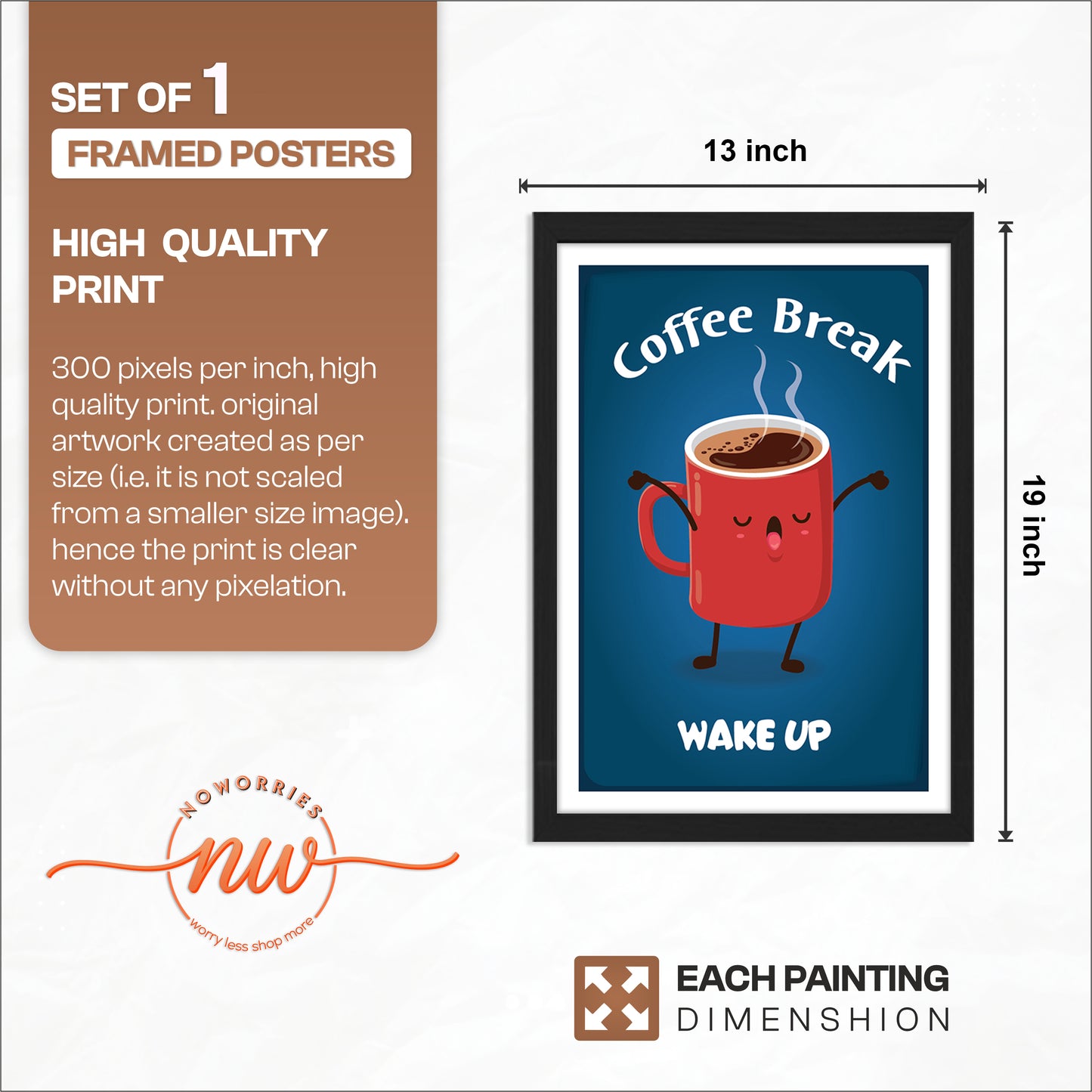 Wake-Up Coffee Wall Frame