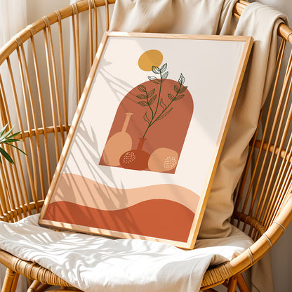 Boho Botanical Vase Wall Frame