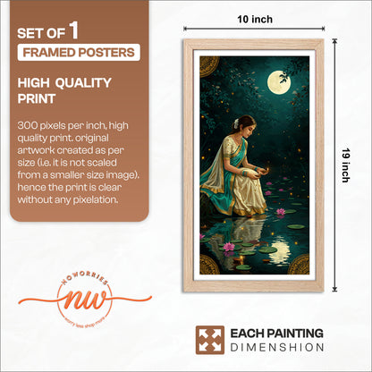 Moonlit Lotus Serenity Wall Art