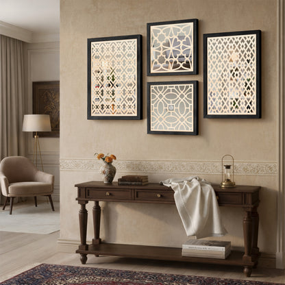 Moroccan Circle Mirror Art Set of 4