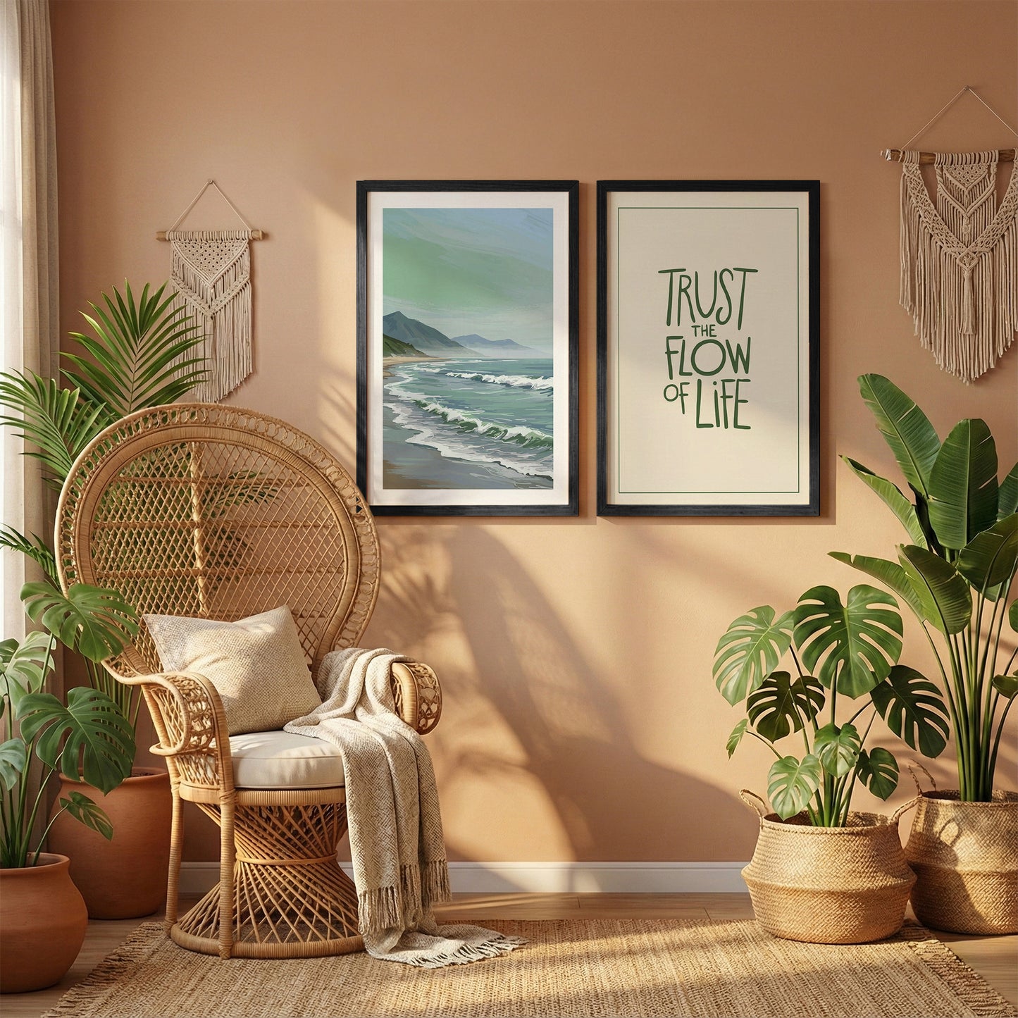 Trust the Flow of Life Wall Art Set of 2