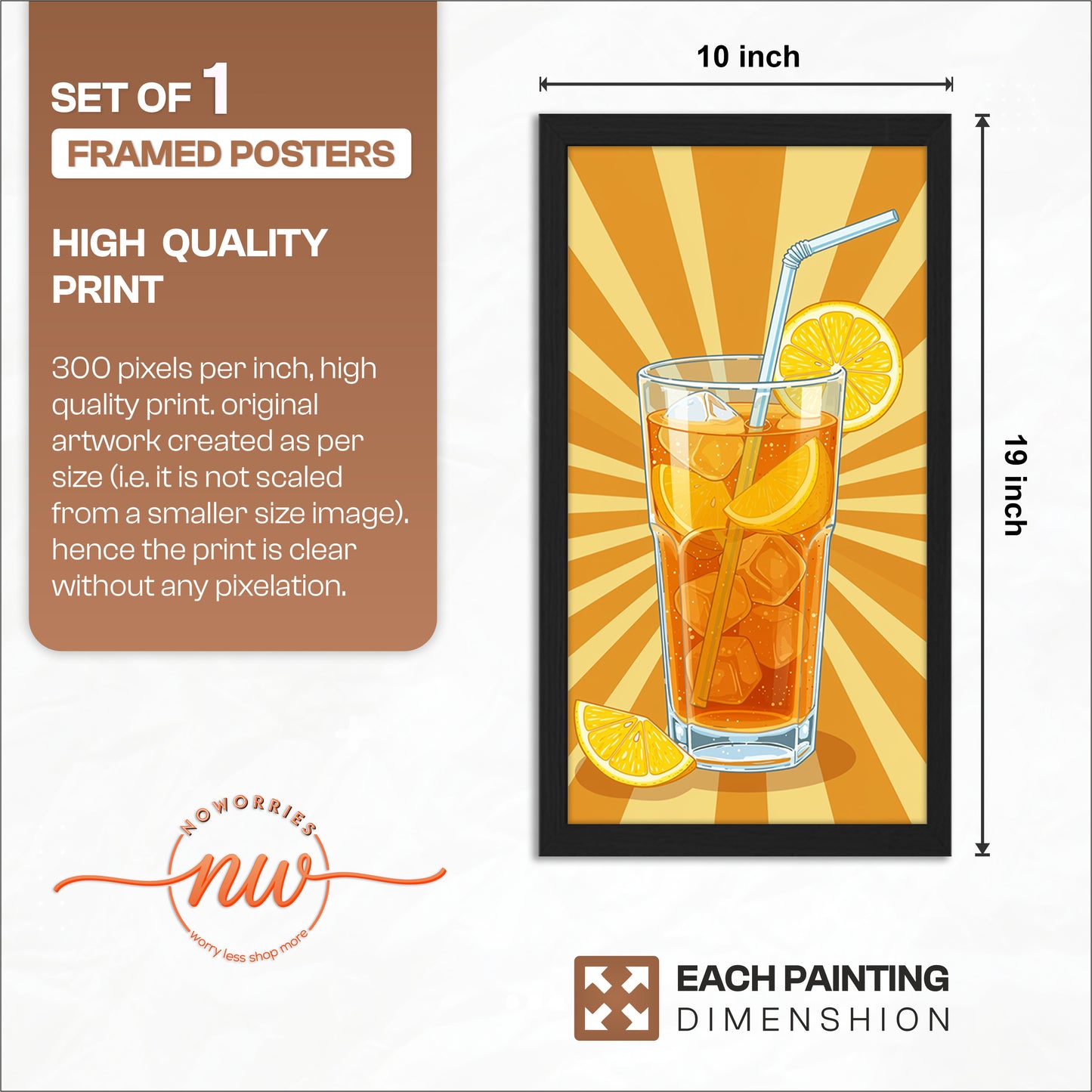 Citrus Cooler Wall Frame