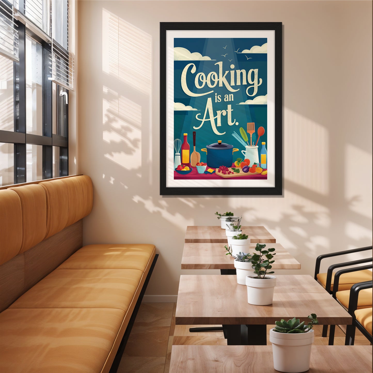 Cooking Is Art Wall Frame