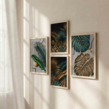 Tropical Botanical Wall Art Set of 4