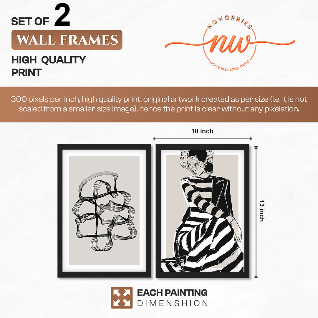 Monochrome Elegance Wall Art Set