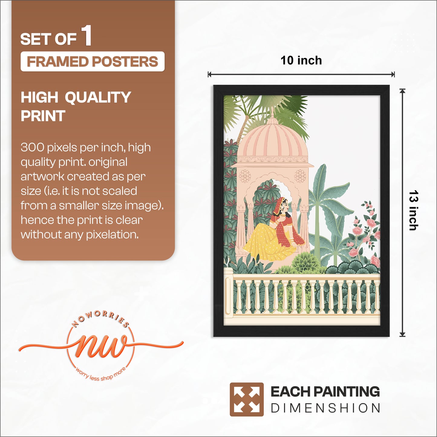 Indian Royal Garden Wall Frame