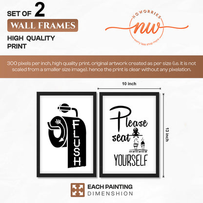 Please Seat Yourself Funny Set of 2