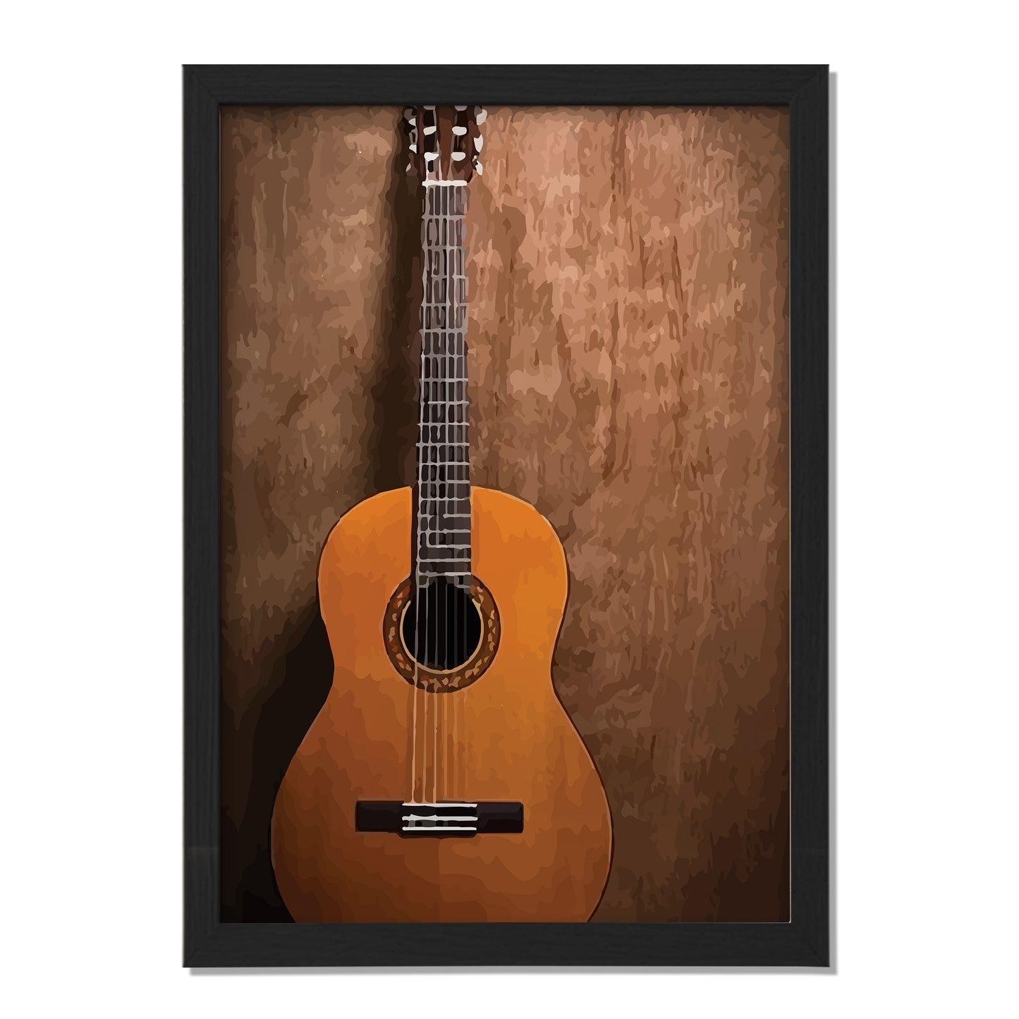 Classic Acoustic Guitar Framed Wall Art