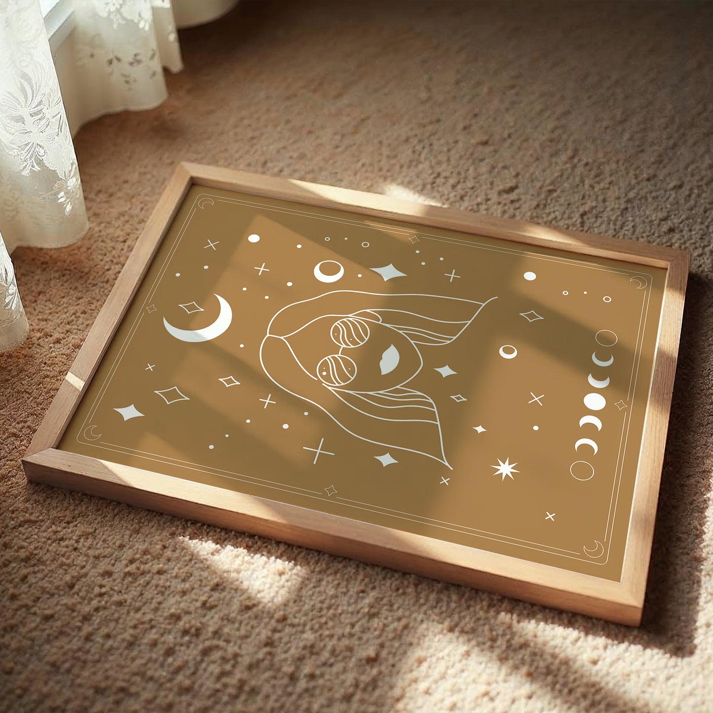 Celestial Boho Girl Wall Art
