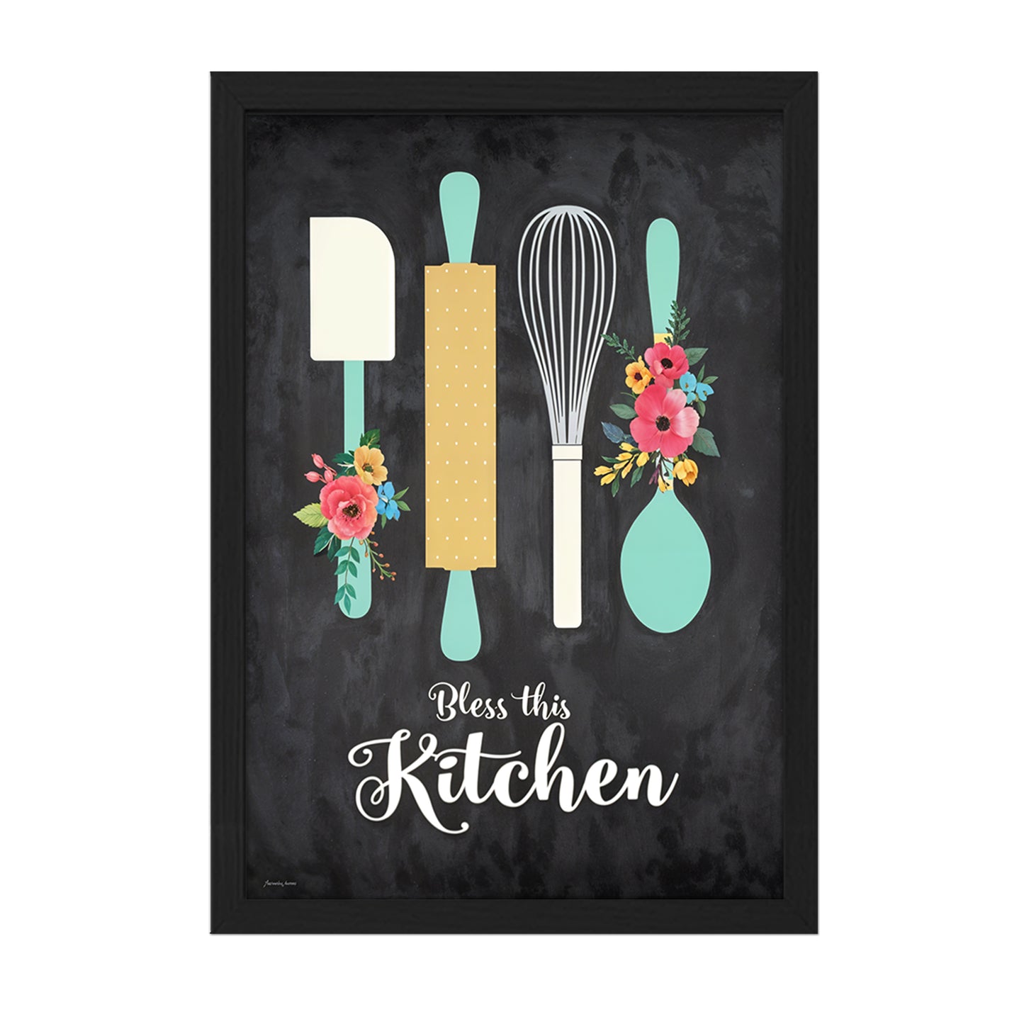 Kitchen Decor Quote Wall Frame Set of 1