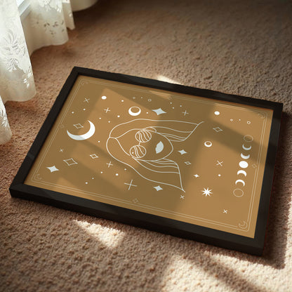 Celestial Boho Girl Wall Art