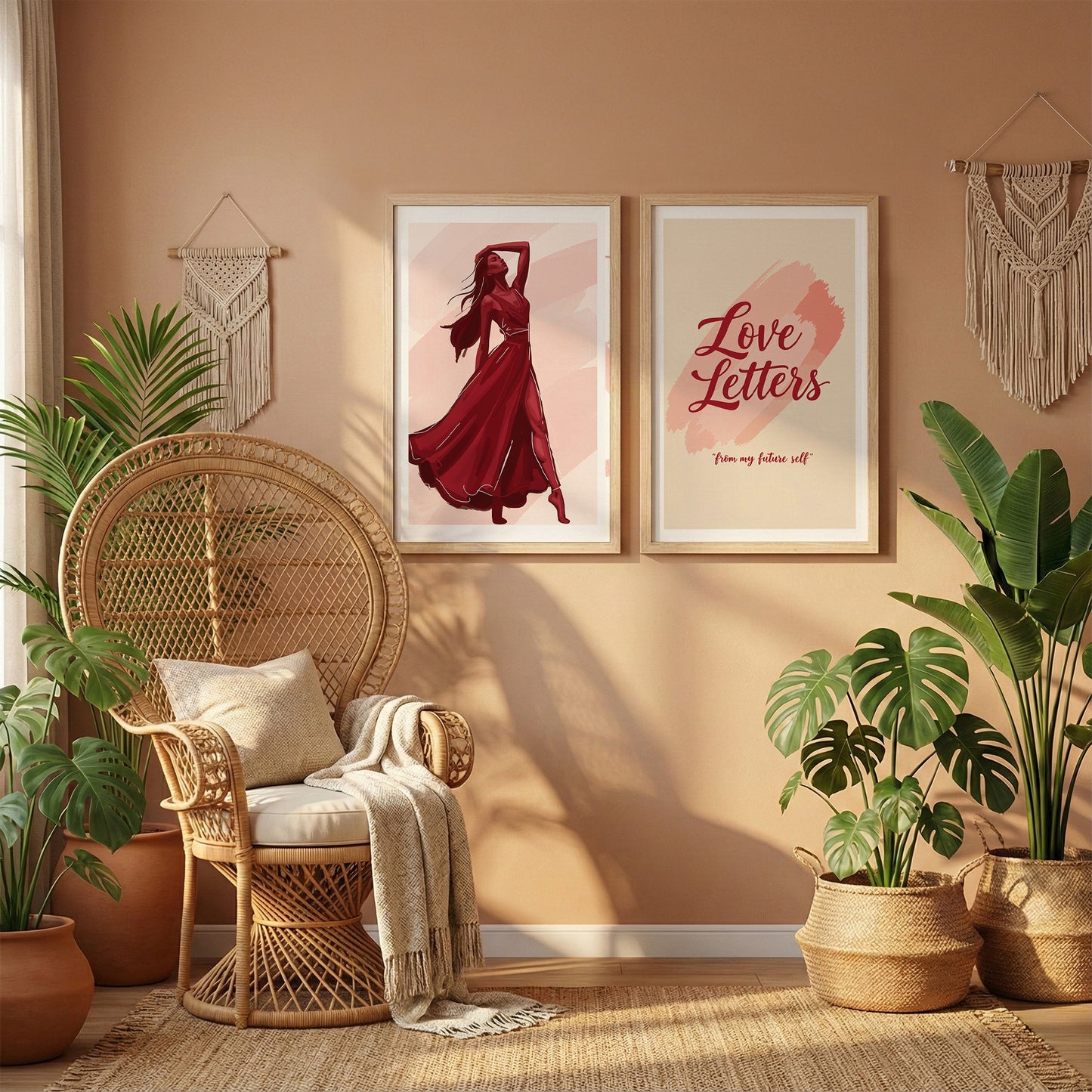 Love Letters Boho Wall Art Set