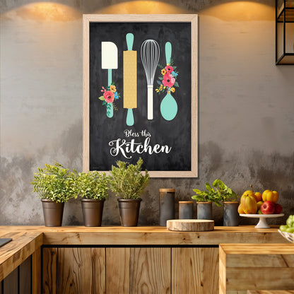Kitchen Decor Quote Wall Frame Set of 1