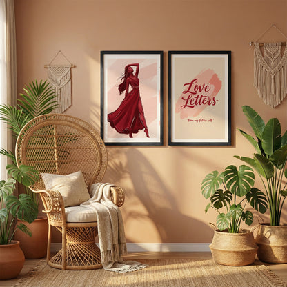 Love Letters Boho Wall Art Set