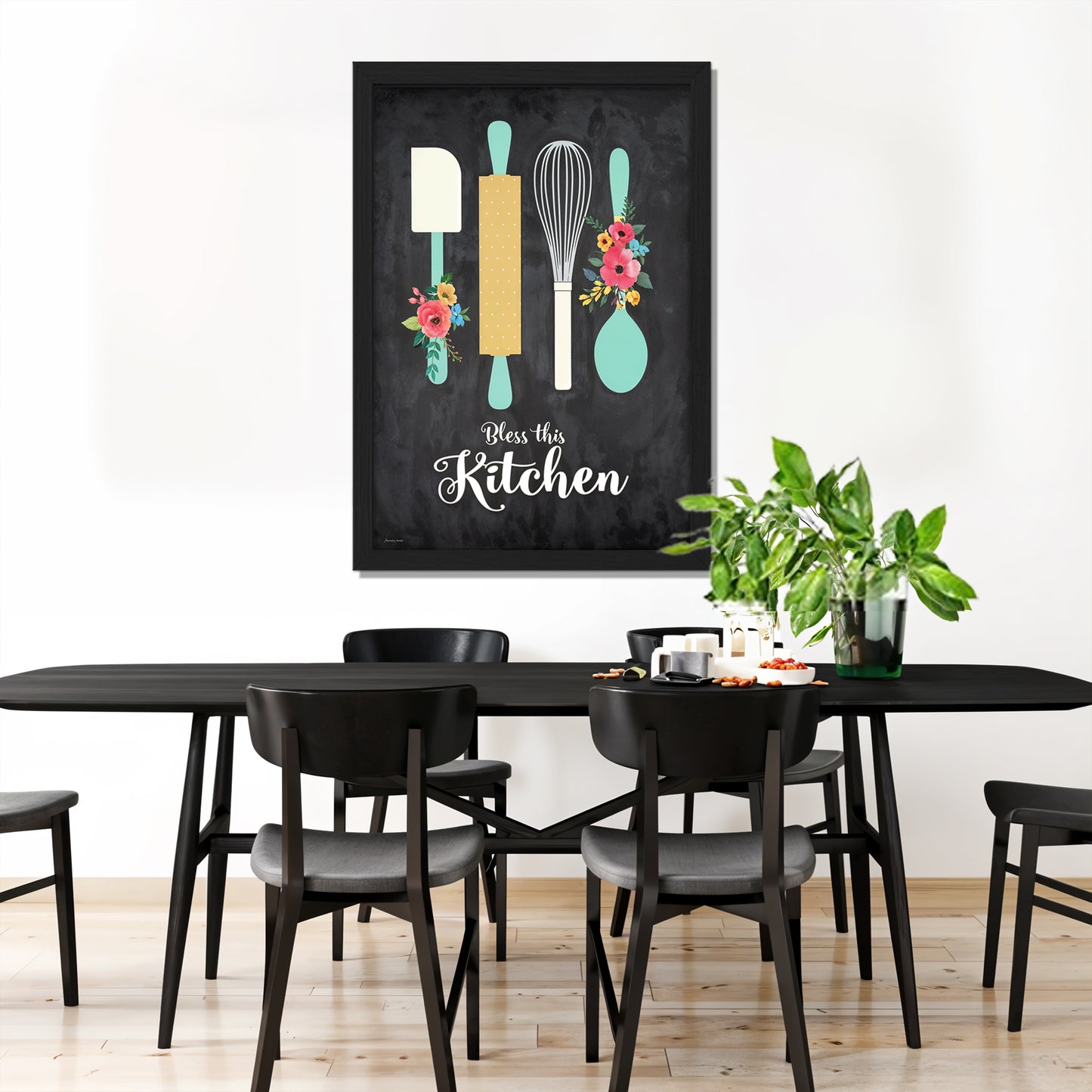 Kitchen Decor Quote Wall Frame Set of 1