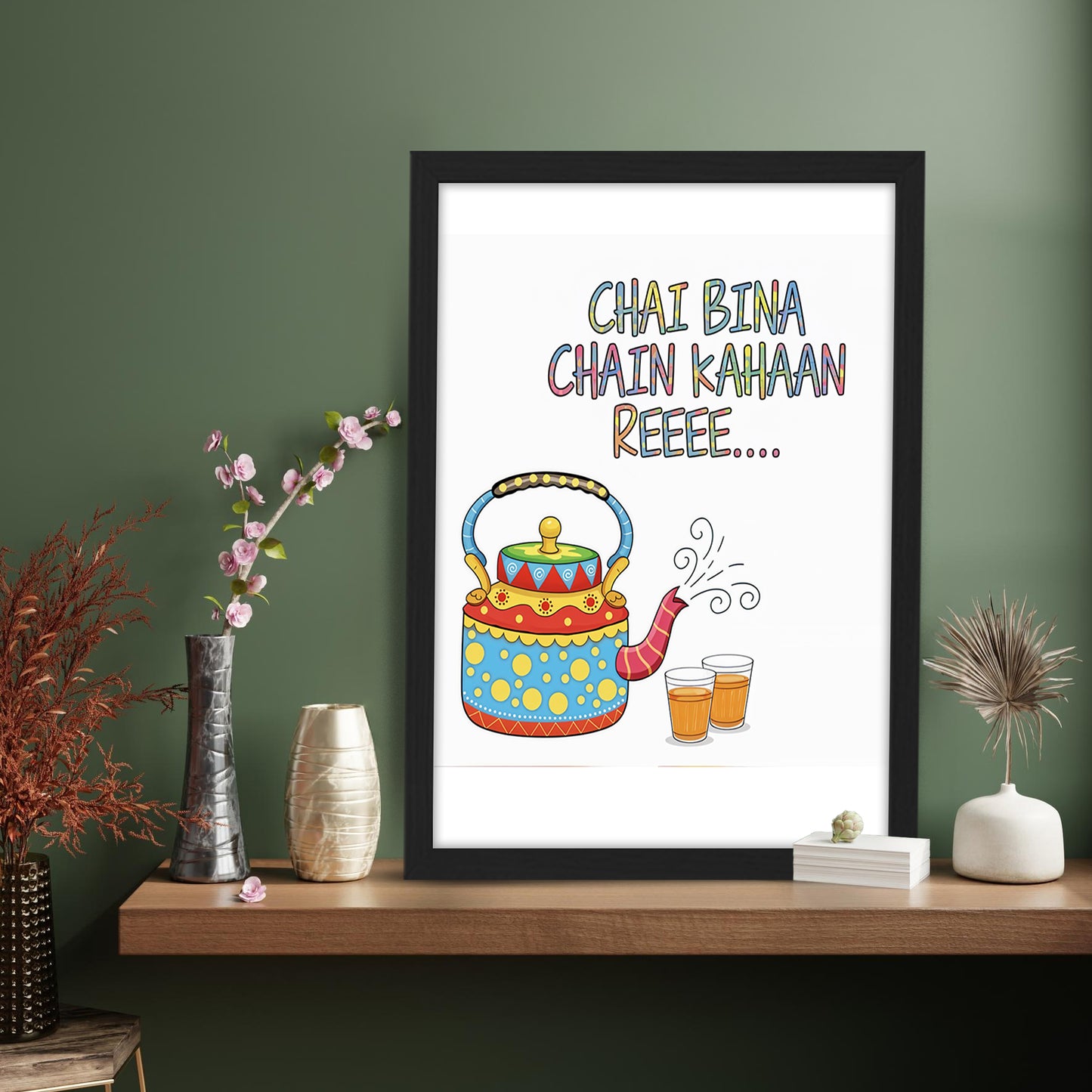 Chai Lover Quote Wall Frame Set of 1