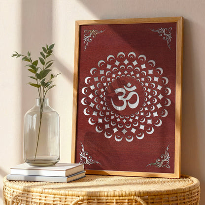Om Sacred Symbol Framed Poster Set of 1