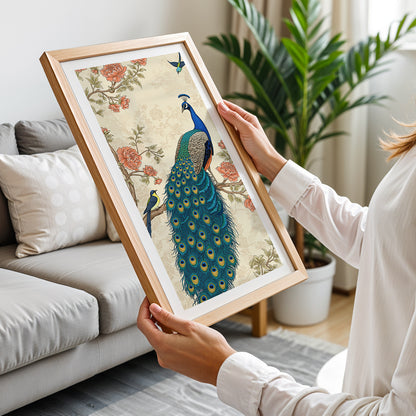 Elegant Peacock Art Frame