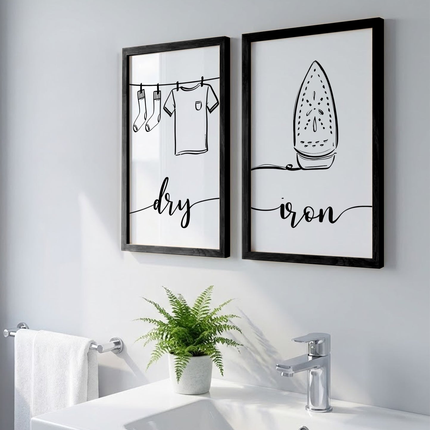 Dry & Iron Wall Art Set of 2