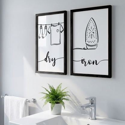 Dry & Iron Wall Art Set of 2