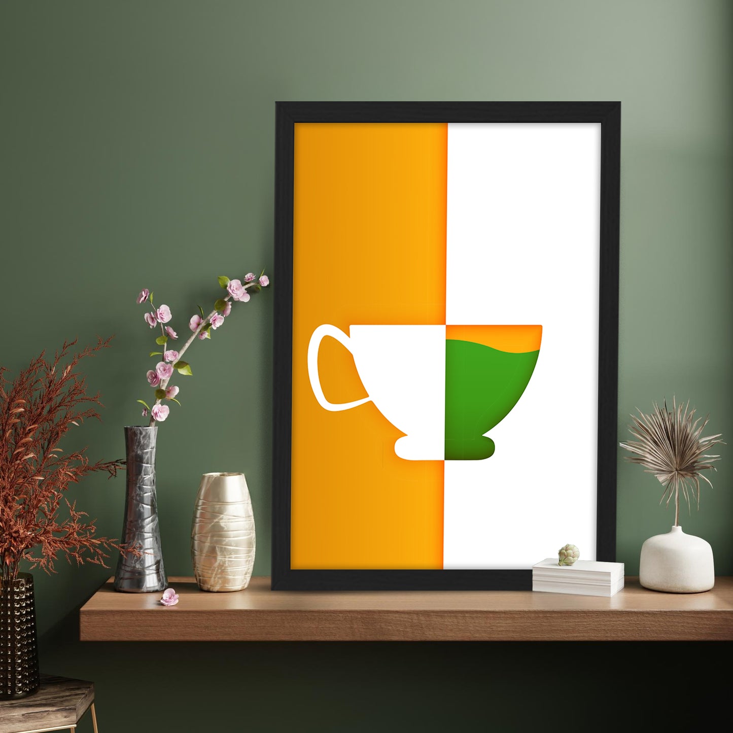 Tricolor Cup Wall Frame